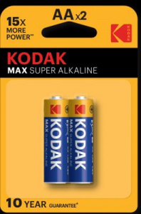 Батарейка Kodak ААх2 MAX SUPER "Пальчиковая" (2шт/уп) 1/20уп