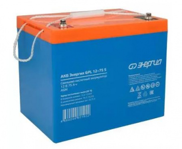 Батарея аккумуляторная GPL 12-75 S (свинцово-кислотный) Энергия 75A/h тип AGM