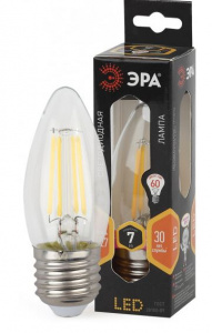 Лампа LED F свеча B35-7Вт-827-Е27 2700К 700Лм ЭРА 1/10 шт