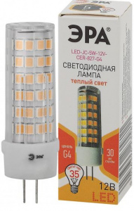 Лампа LED JC 5W-12V-CER-827-G4 5Вт G4 ЭРА