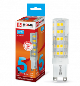 Лампа LED капсула LED-VC 5Вт 12В G4 480Лм 4000К IN HOME