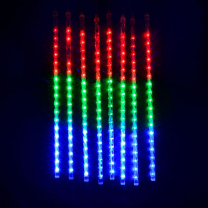 Гирлянда занавес UNIEL 2х0,5м LED "Падающие звезды" (мульти) 8 подвесов 