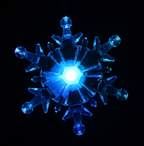 Фигура LED "Снежинка" присоска на стекло Космос 