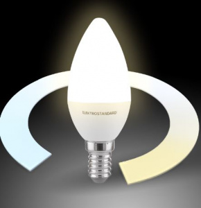 Лампа Smart LED C37 Е14 5W 3300К-6500К CCT+DIM ES 