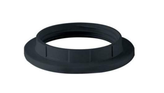 Кольцо для патрона Е14, термостойкий пластик, черный TDM