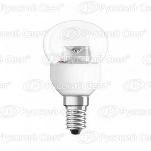 Лампа LED STAR CLASSIK P40 5.4W/830 шар 3000К 470лм E14 220-240В OSRAM